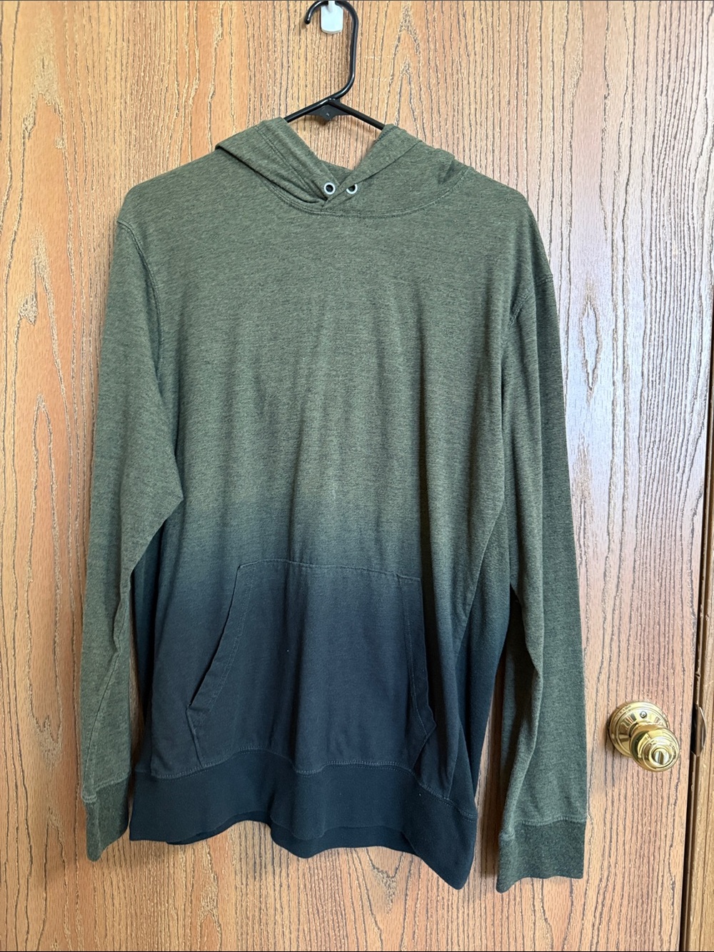 American Eagle Outfitters Olive to Black Ombre Hoodie Shirt